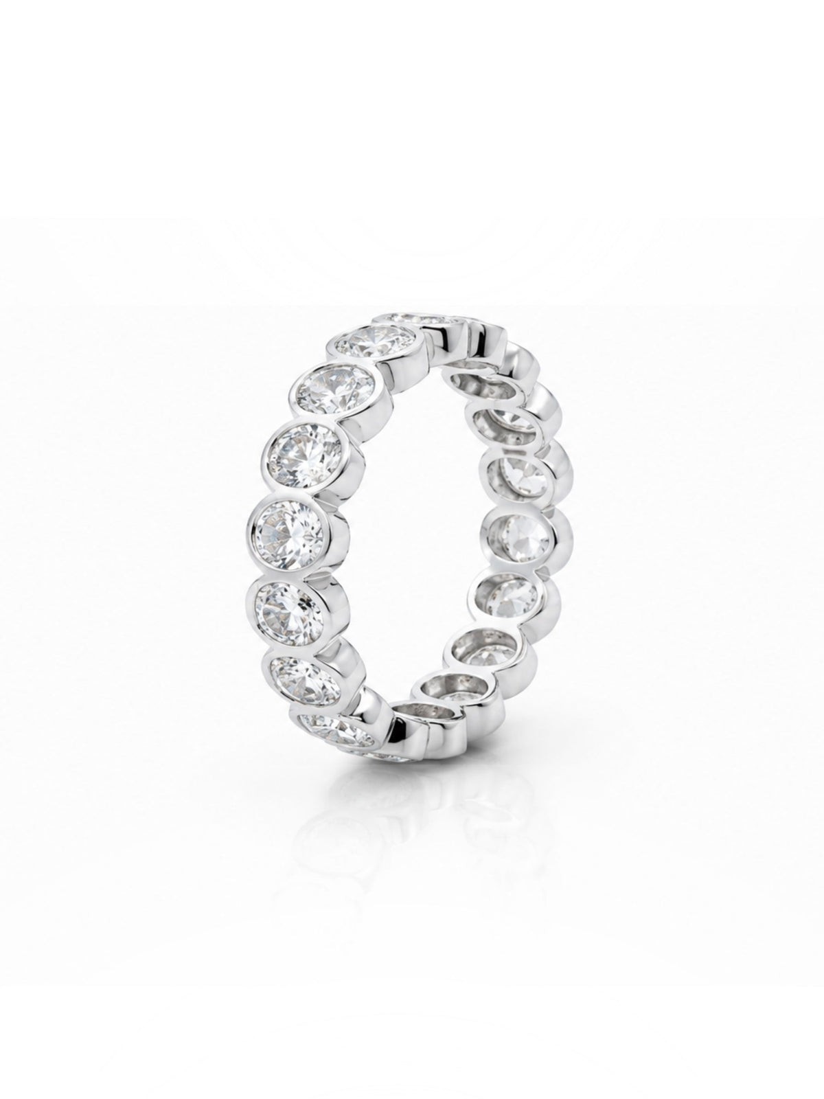 Lab Diamond Bezel Eternity Band 14K