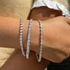 Lab Diamond Bezel Tennis Bracelets 14K