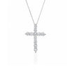 Lab Diamond Cross Necklace 14K