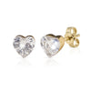 Heart Lab Diamond Stud Earring 14K