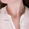 Solitaire Round Lab Diamond Pendant Necklace 14K