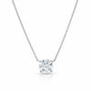 Solitaire Round Lab Diamond Pendant Necklace 14K