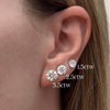 Round Lab Diamond Studs 14K