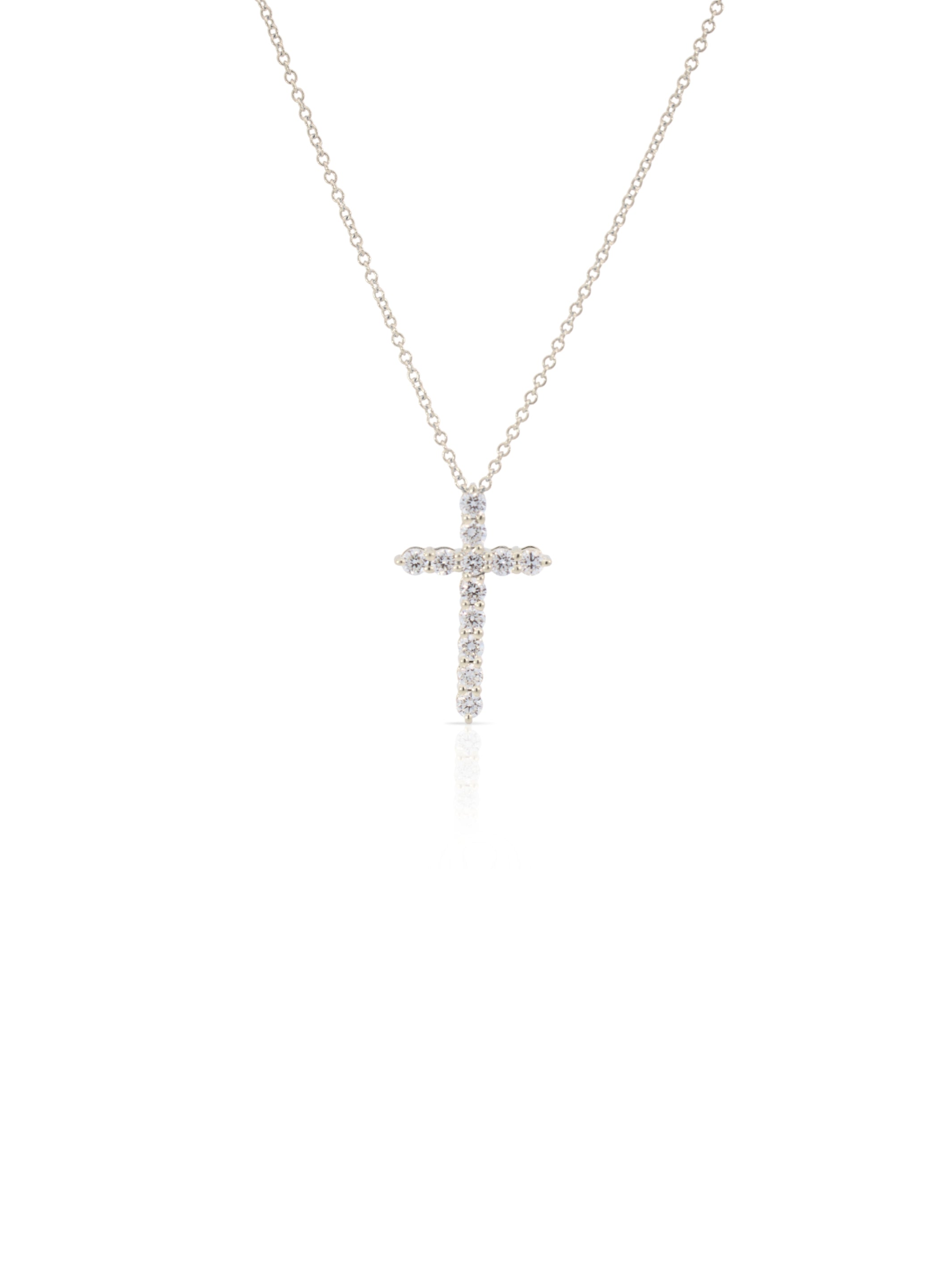 Lanie Lab Diamond Cross Necklace 14K