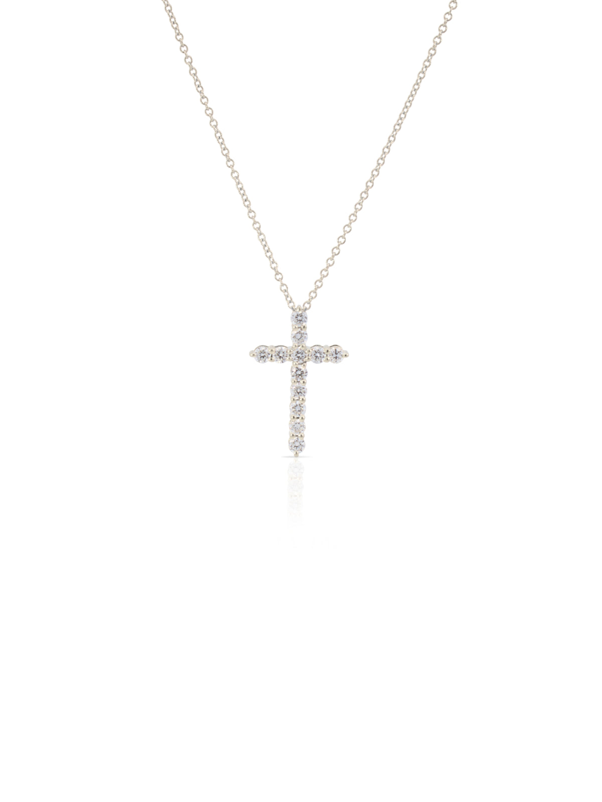 Lanie Lab Diamond Cross Necklace 14K