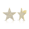 Mick Pave Diamond Star Stud Earrings 14K