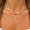 Angel Wing Diamond Necklace 14K