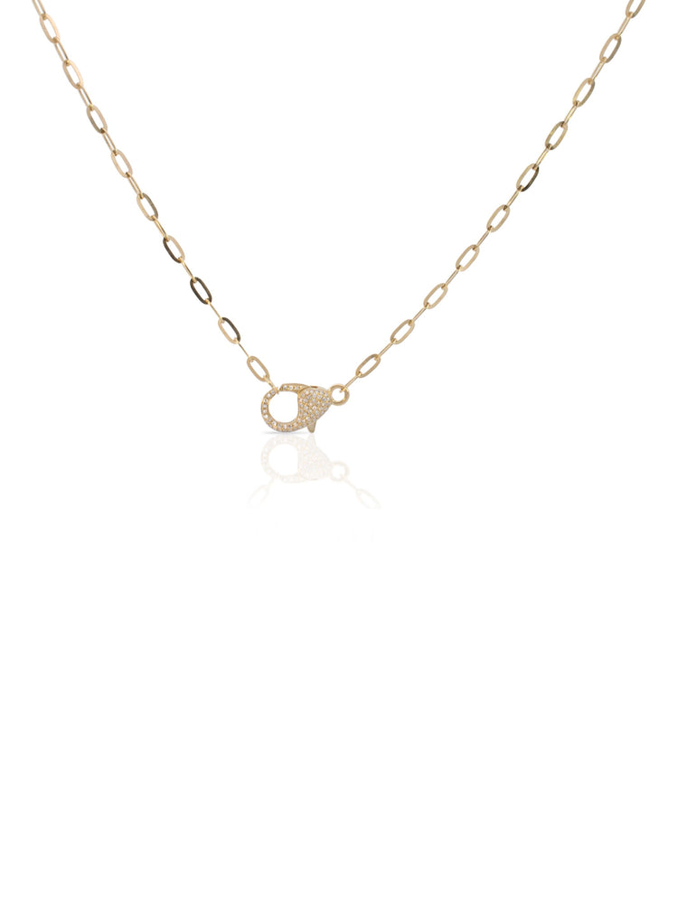 Lilah Diamond Lobster Clasp Necklace 14K