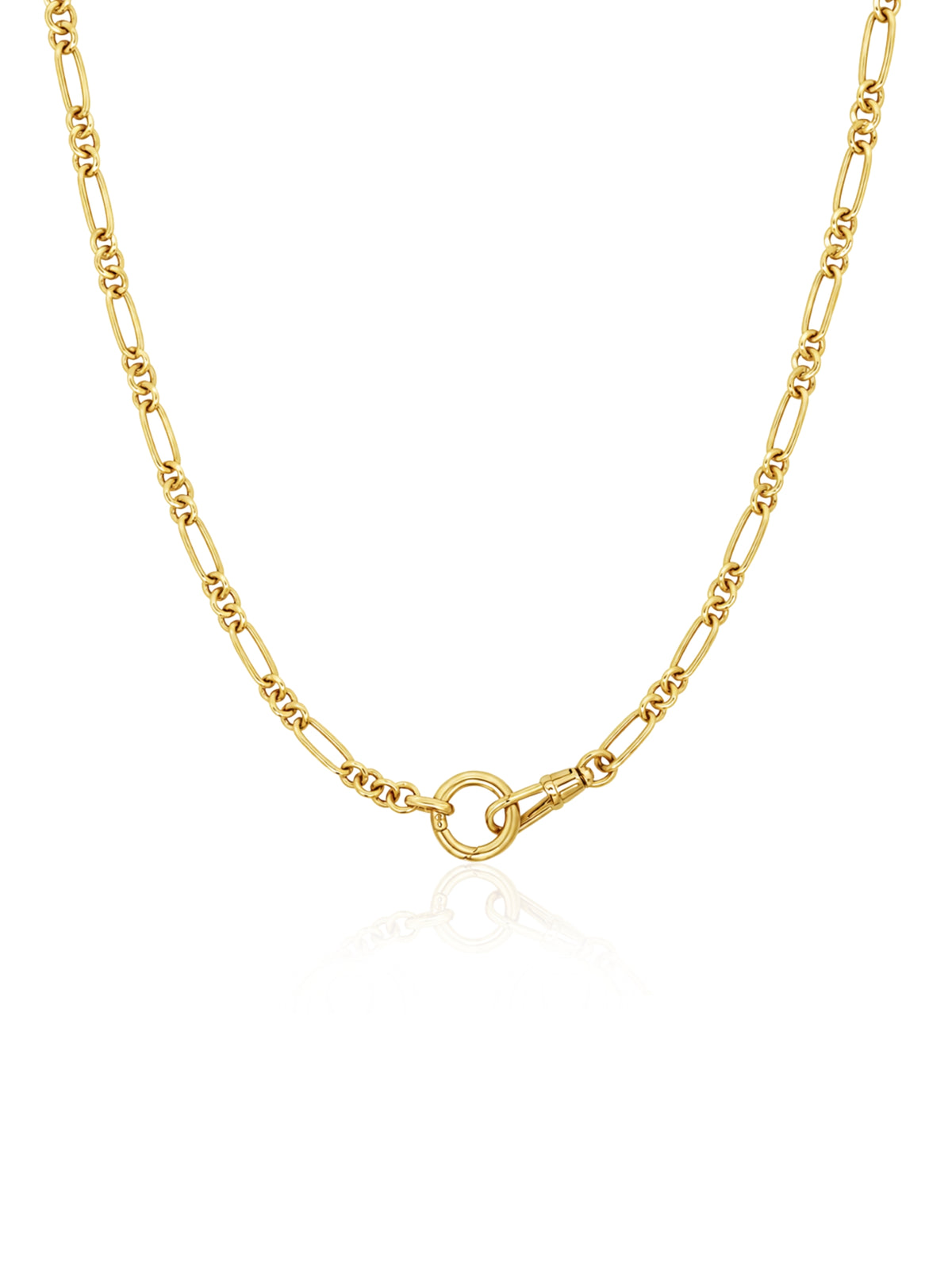 Link and Lock Mixed Chain 14K