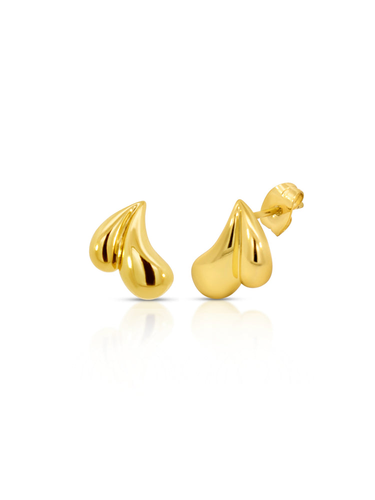 Love Drop Heart Stud Earring