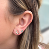 Lucky Diamond Horseshoe Stud 14K