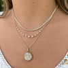 Lucky Charm Mother of Pearl and Diamond Pendant 14K