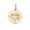 Lucky Charm Mother of Pearl and Diamond Pendant 14K