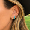 Lucky Diamond Horseshoe Stud 14K
