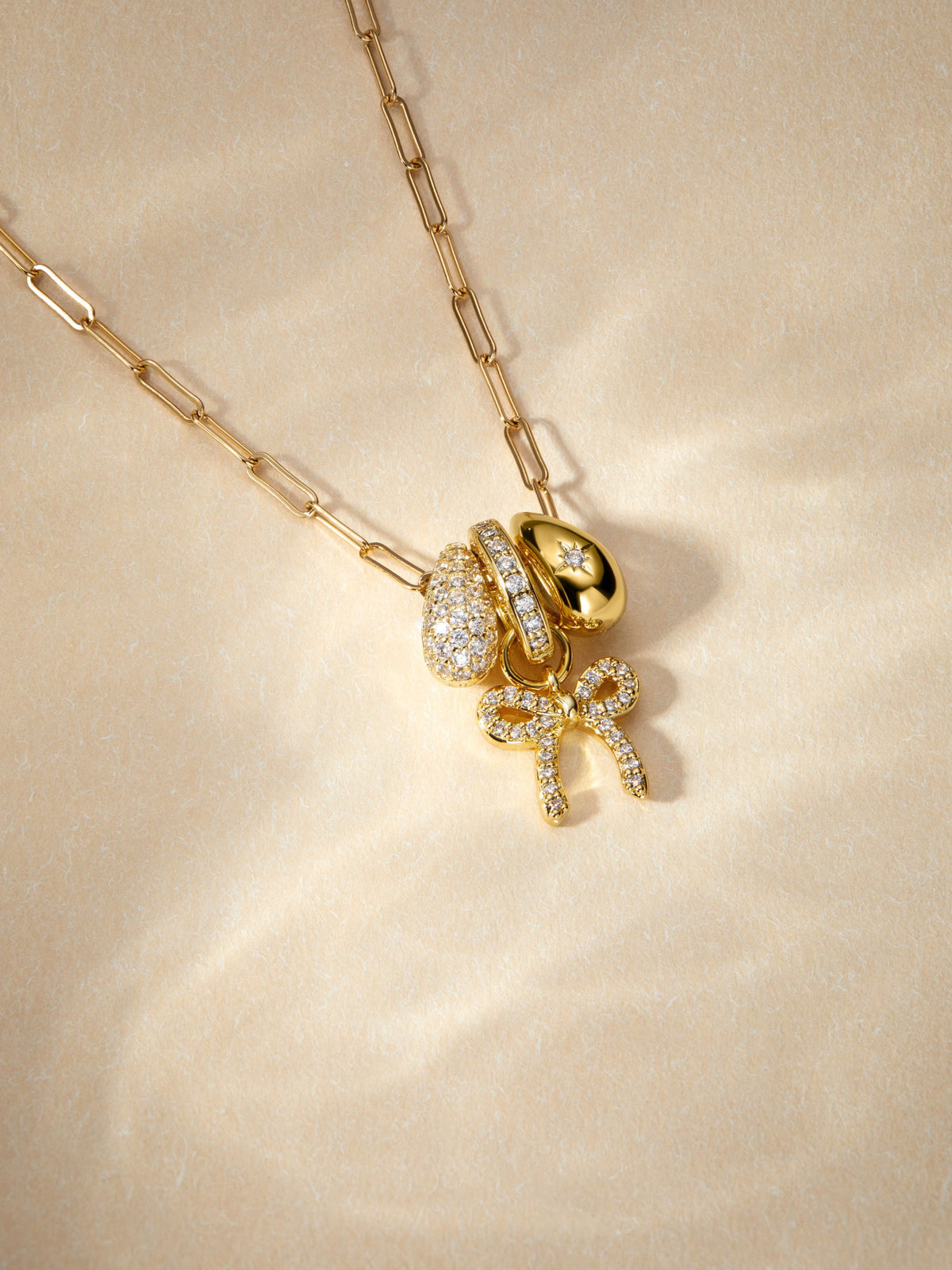 Lucy Bow Charm Necklace