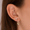 Lucy Heart Charm Huggie Earrings