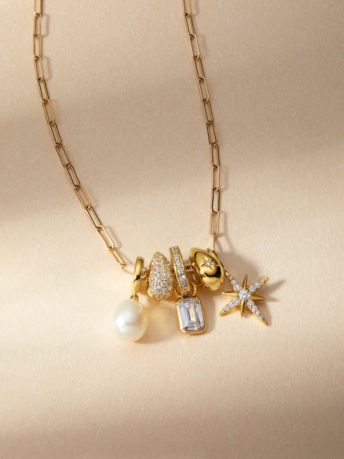 Lucy Triple Charm Necklace