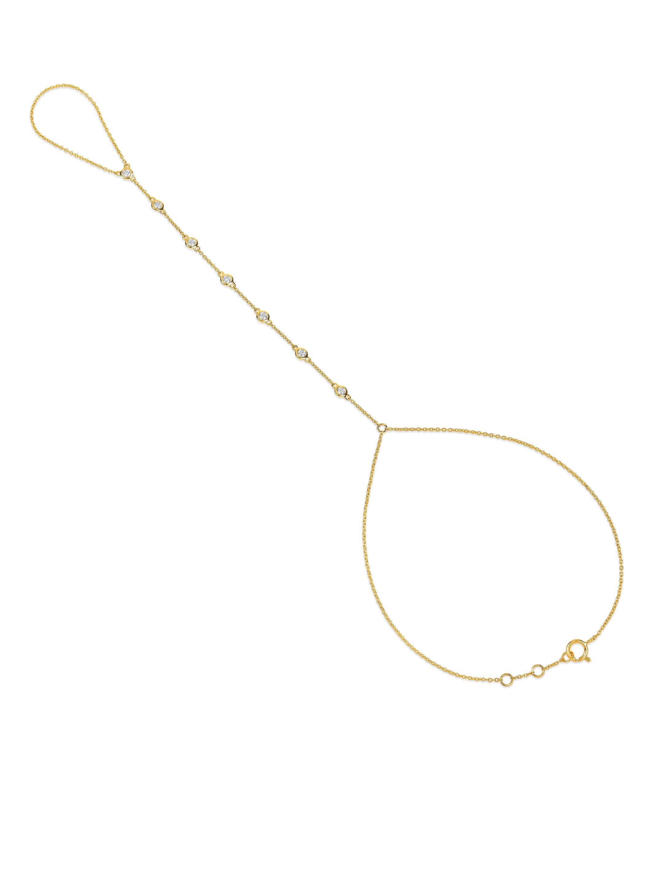 Mahj Diamond Hand Chain 14K