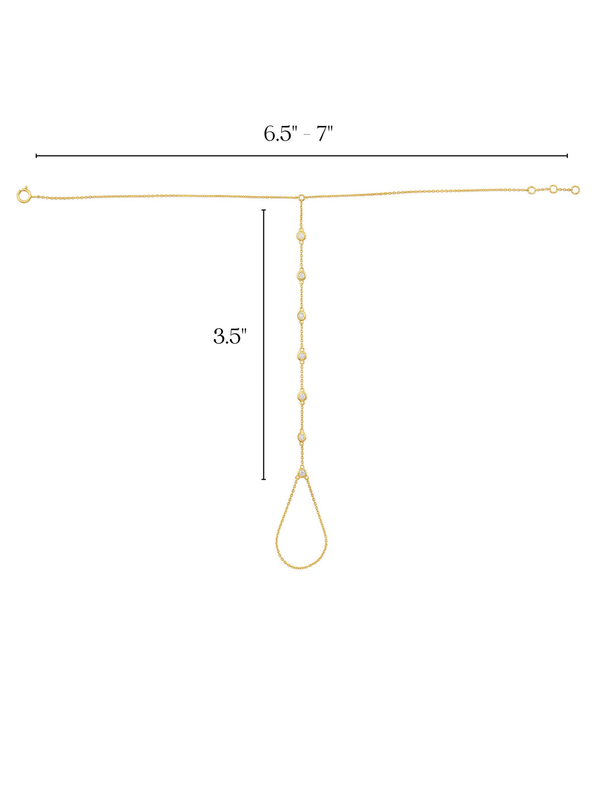 Mahj Diamond Hand Chain 14K