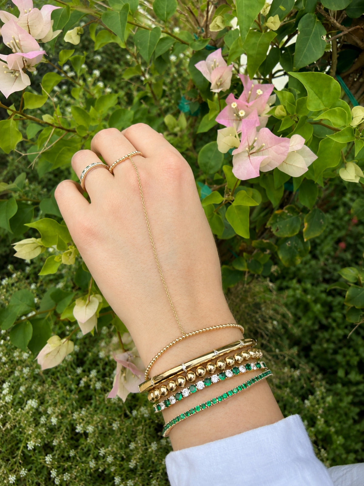 Mahj Stretch Hand Chain Bracelet