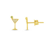Hudson Martini Stud Earrings 14K