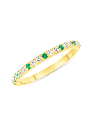 Birthstone Ring - May Emerald 14K