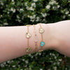 Maya Turquoise Heart Bracelet 14K