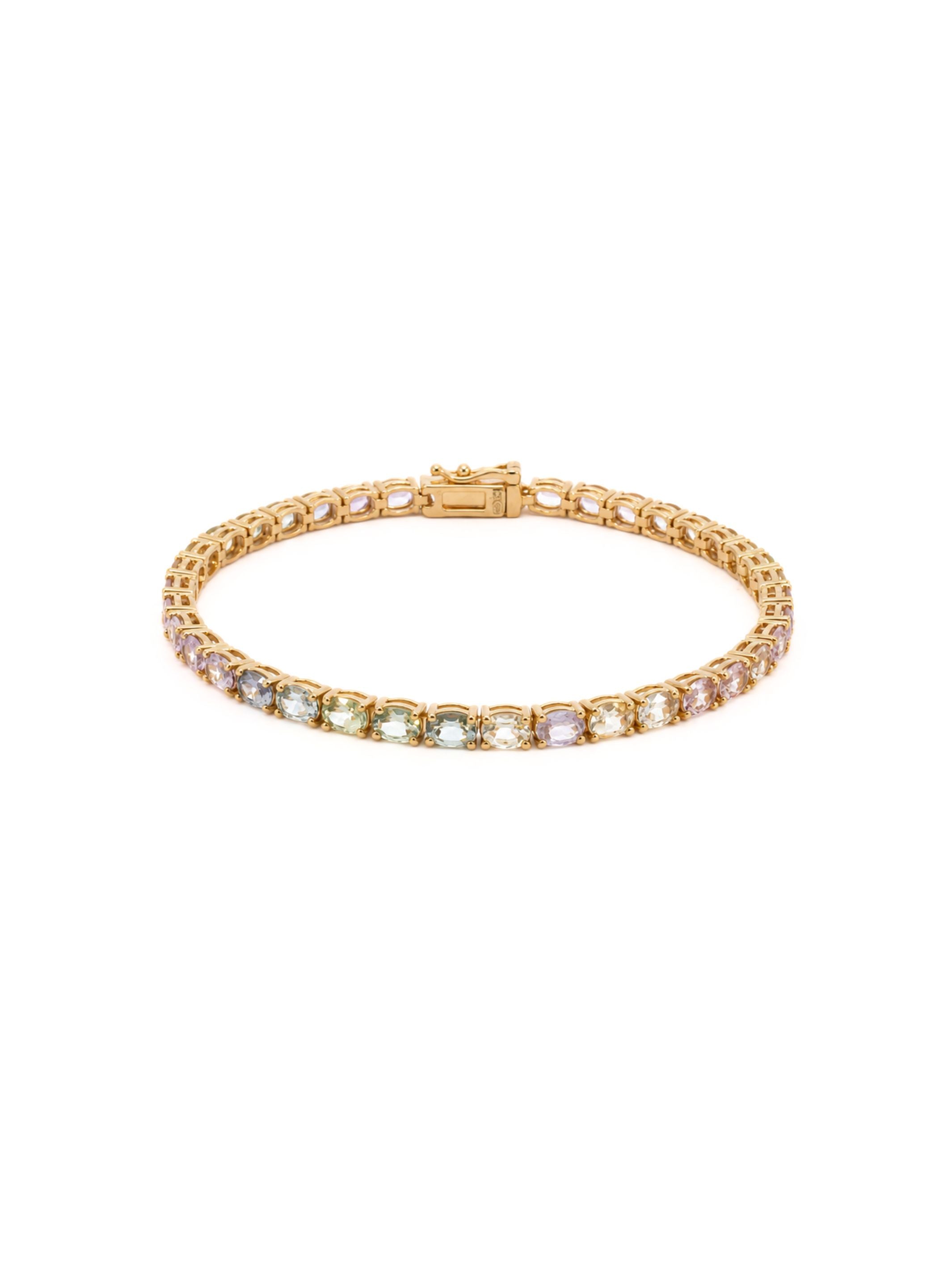 Meadow Multicolor Sapphire Tennis Bracelet 14K