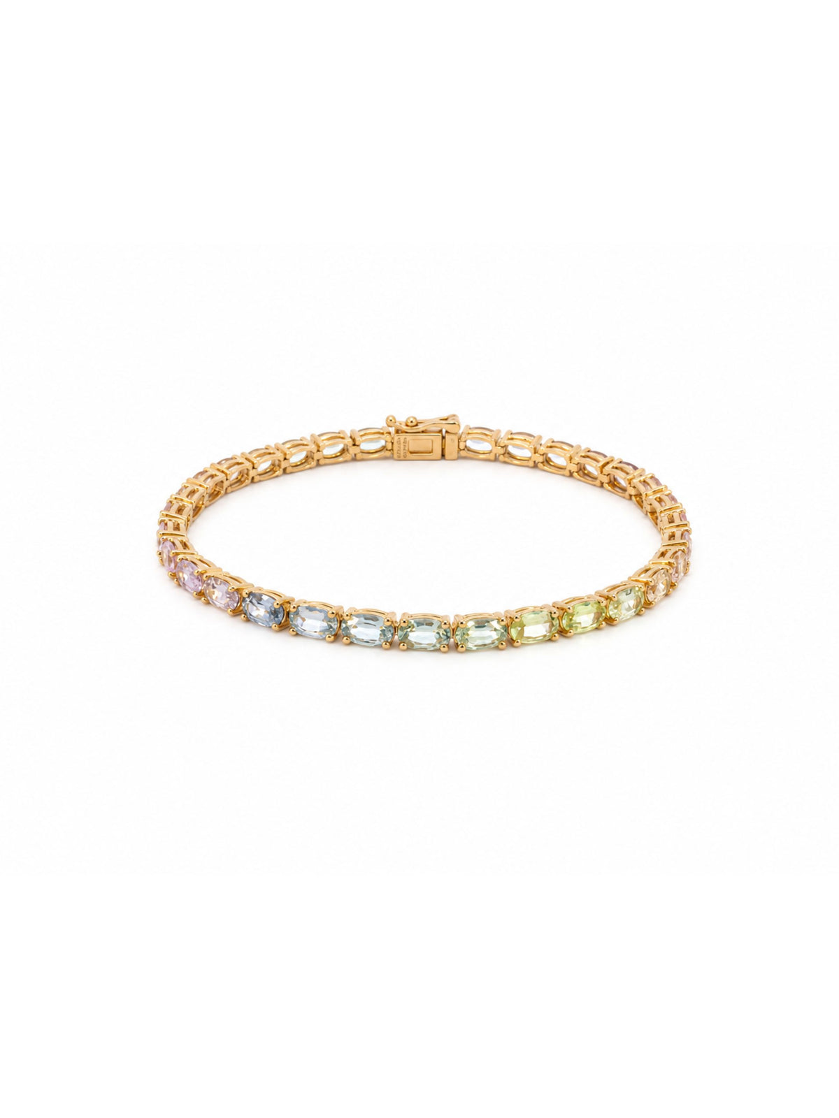 Meadow Multicolor Sapphire Tennis Bracelet 14K