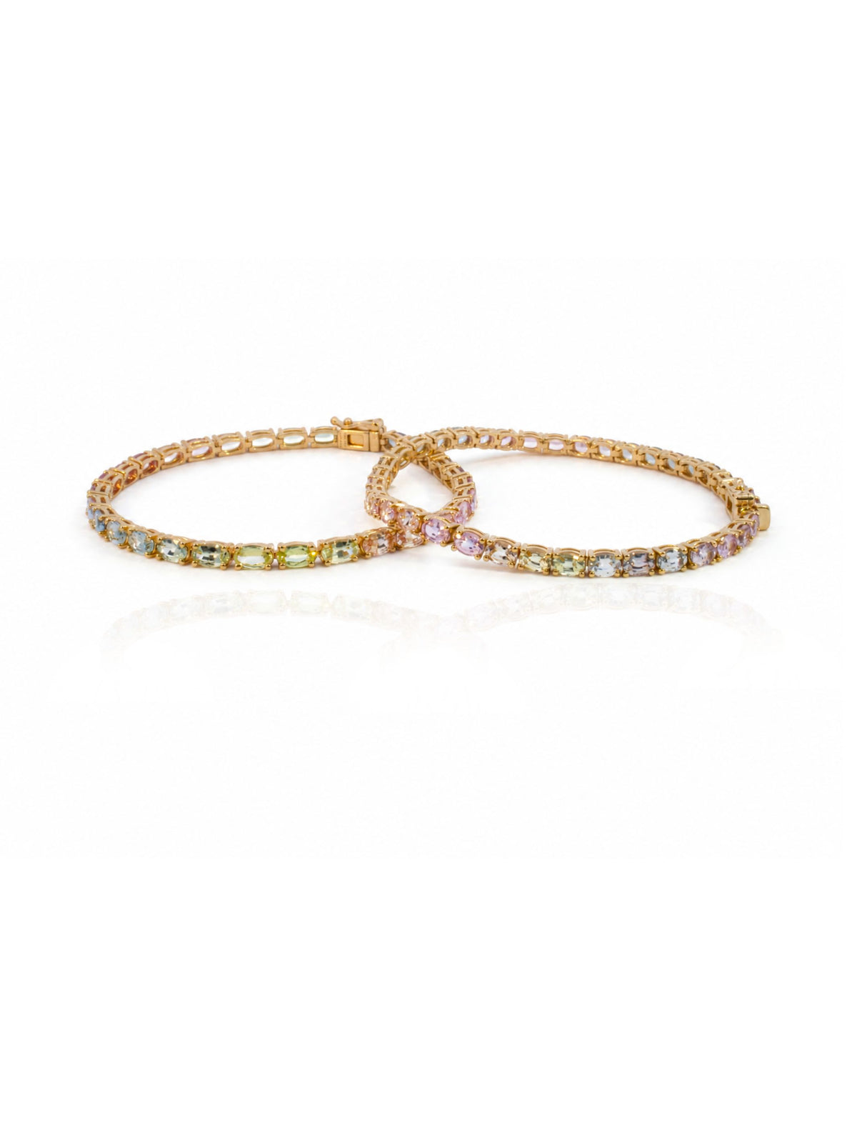 Meadow Multicolor Sapphire Tennis Bracelet 14K