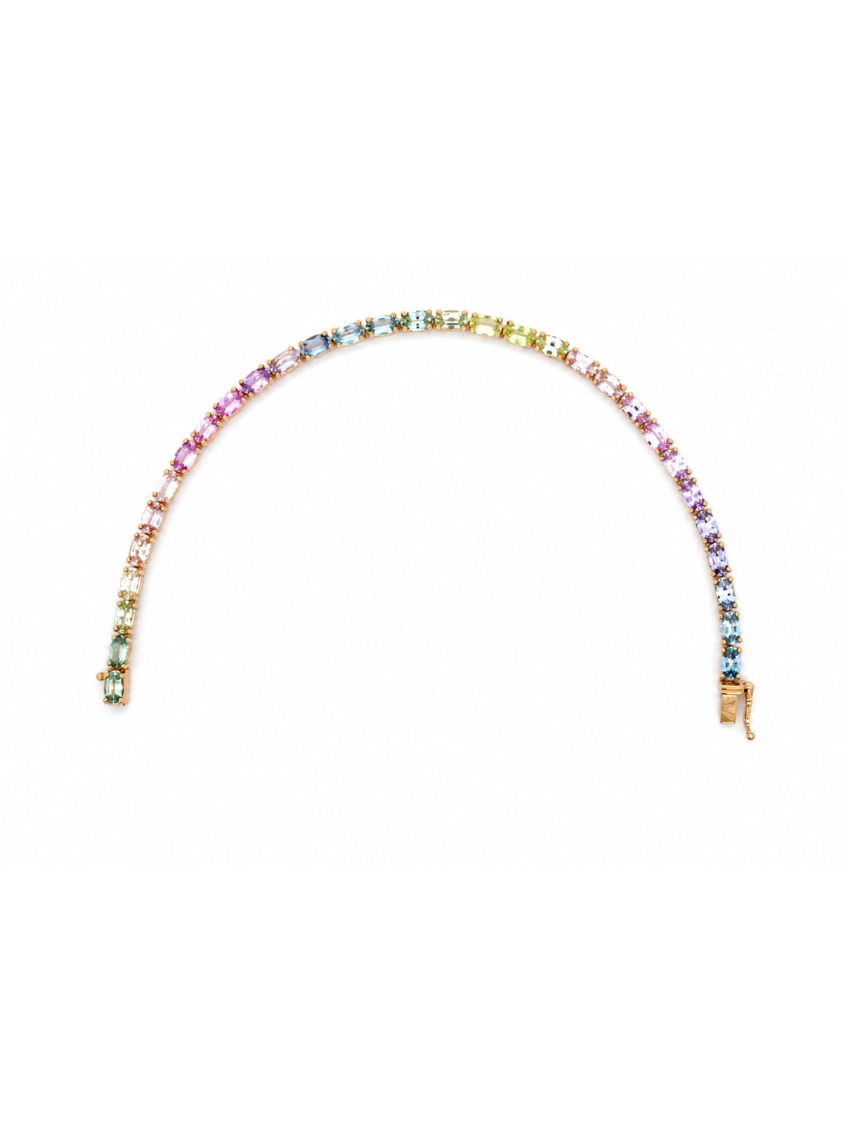 Meadow Multicolor Sapphire Tennis Bracelet 14K