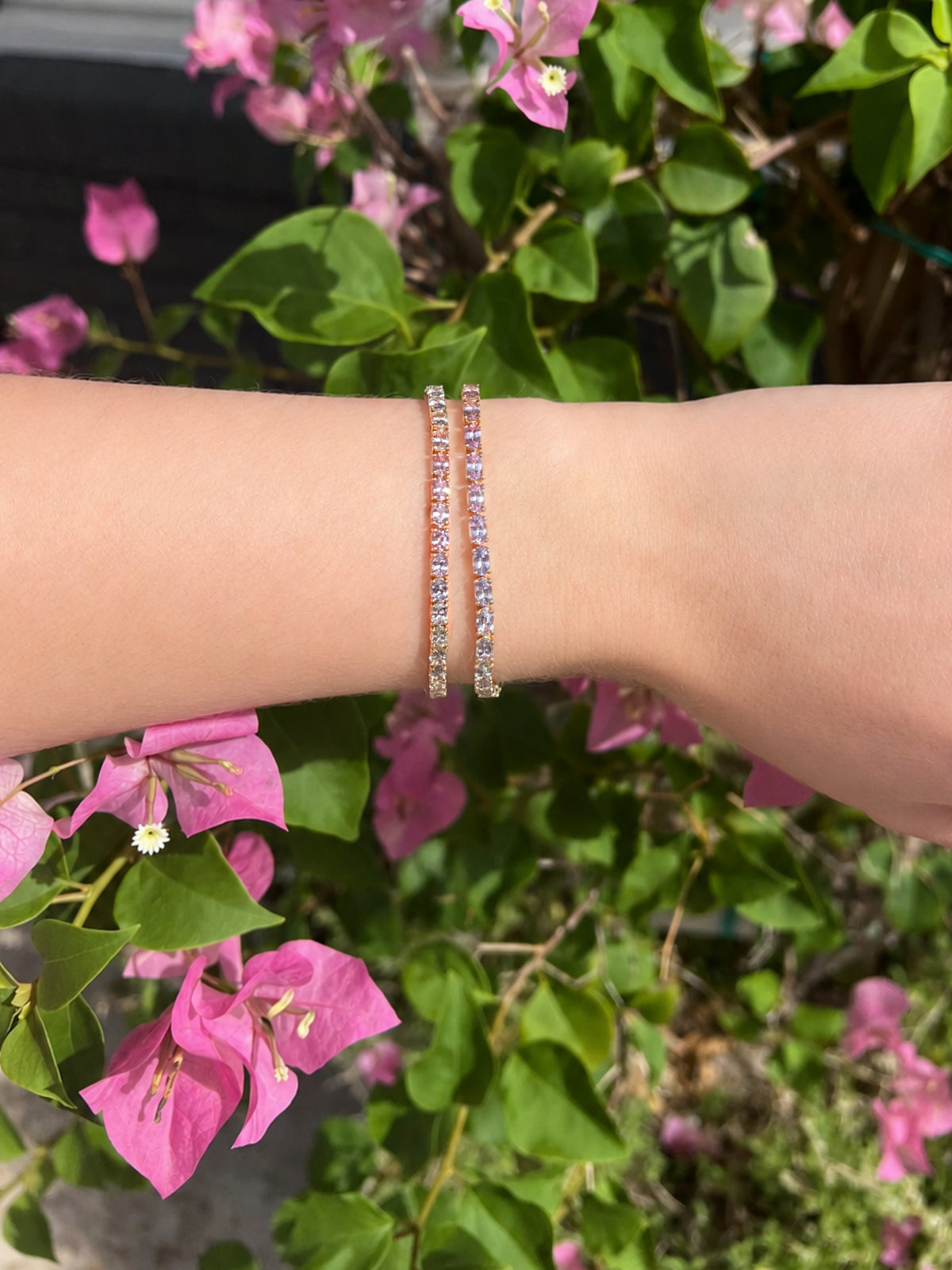 Meadow Multicolor Sapphire Tennis Bracelet 14K