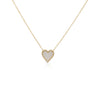 Miley Mother of Pearl and Diamond Heart Necklace 14K