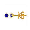 Mini Blue Sapphire Stud Earring 14K