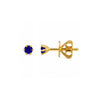 Mini Blue Sapphire Stud Earring 14K