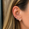 Mini Blue Sapphire Stud Earring 14K