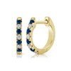 Gracie Huggie Earrings - Blue Sapphire 14K