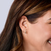 Mini Diamond Huggie Earrings 14K