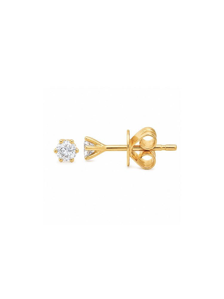 Mini Diamond Stud Earring 14K