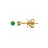 Mini Emerald Stud Earring 14K