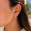 Mini Stella Double Spike Diamond Stud Earring 14K