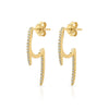 Mini Stella Double Spike Diamond Stud Earring 14K