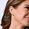 Triple Crown Diamond Huggie Earrings 14K