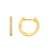 Mini Diamond Huggie Earrings 14K