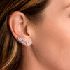 Lab Grown Emerald Cut Diamond Stud Earrings 14K