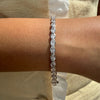 Lab Diamond Bezel Tennis Bracelets 14K