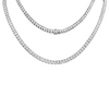 Oval Diamond Tennis Necklace 14K - Halfway