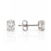 Oval Cut Lab Diamond Stud Earrings 14K