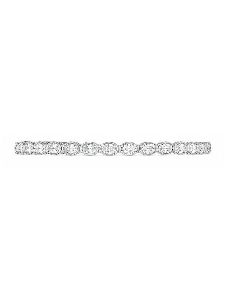 Lab Diamond Bezel Tennis Bracelets - Oval 14K