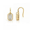 Paige Pie Cut Diamond Drop Huggie Earrings 14K